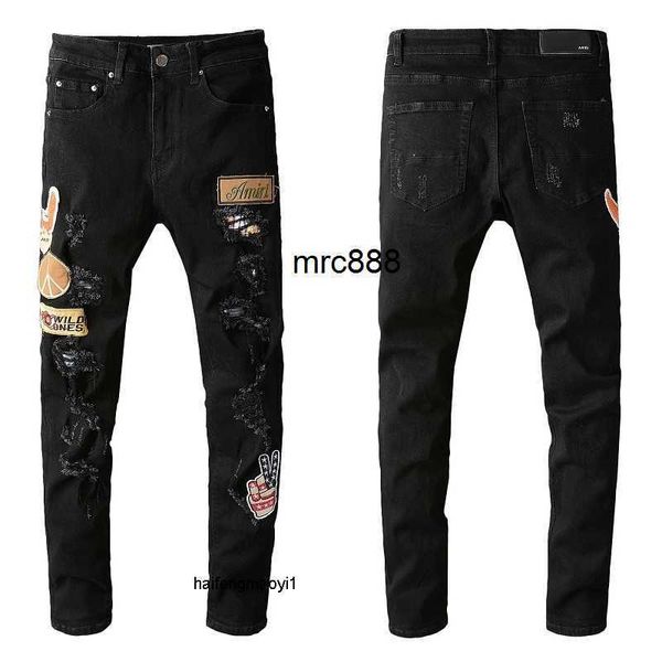 patch small amirs slim chao hole brand elastic light fit blue foot embroidery high printed street jeans
patch small amirs slim chao hole brand elastic light fit blue foot embroidery high printed street jeans