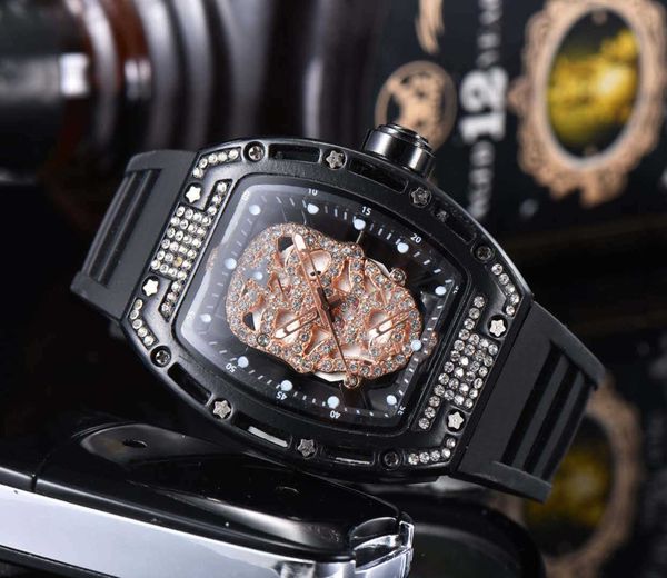 luxury brand men high-quality diamond quartz watch hollow glass back stainless steel case rubber watch, Slivery;black
luxury brand men high-quality diamond quartz watch hollow glass back stainless steel case rubber watch, Slivery;black