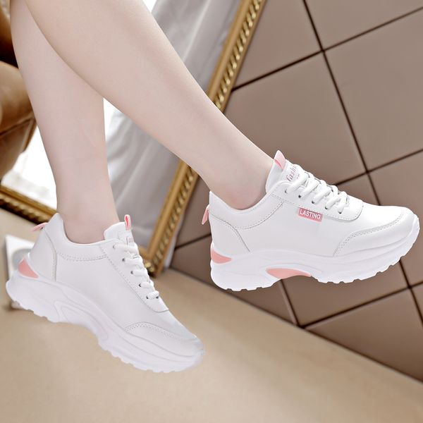 women shoes pu leather sneakers spring platform heels ladies vulcanized shoes outdoor walking running tenis femini, Black
women shoes pu leather sneakers spring platform heels ladies vulcanized shoes outdoor walking running tenis femini, Black