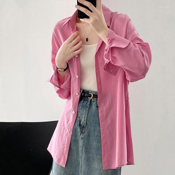 women's blouses 2023 spring summer blouse shirt thin loose slim casual long sleeve 80726, White 
women's blouses 2023 spring summer blouse shirt thin loose slim casual long sleeve 80726, White