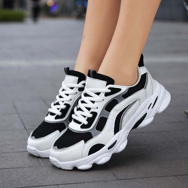 women sneakers breathable running tennis shoe comfortable casual mixed colors platform shoes sapatos feminis, Black
women sneakers breathable running tennis shoe comfortable casual mixed colors platform shoes sapatos feminis, Black