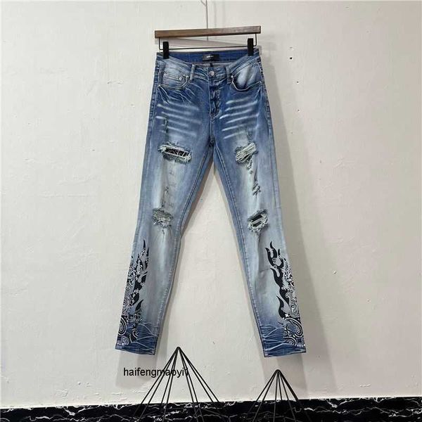 high amirs men's jeans designer fashion hole pants cool stylish leisure ripped street brand fog color patch wash elastic slim fit ins d, Blue
high amirs men's jeans designer fashion hole pants cool stylish leisure ripped street brand fog color patch wash elastic slim fit ins d, Blue