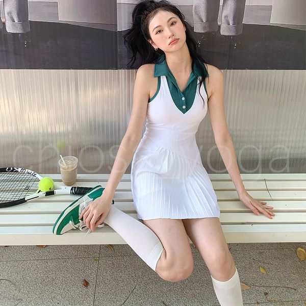 white sports lapel polo backless training yoga wear skirt volleyball lulu tennis sports dress set golf dress gym active wear with pocket ath
white sports lapel polo backless training yoga wear skirt volleyball lulu tennis sports dress set golf dress gym active wear with pocket ath