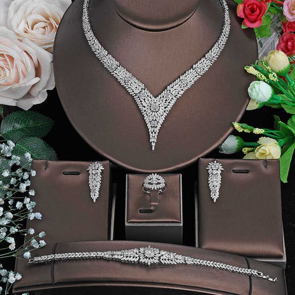 link, chain exquisite cubic zirconia wedding party jewelry set gold color cz bridal necklace earring, Black
link, chain exquisite cubic zirconia wedding party jewelry set gold color cz bridal necklace earring, Black