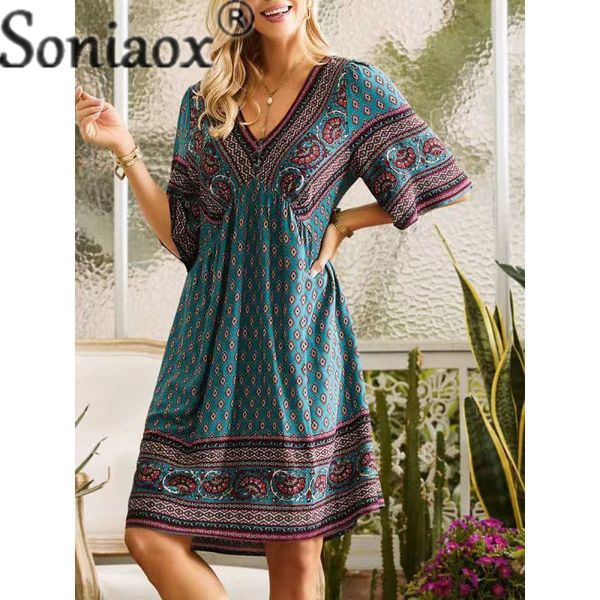 casual dresses vacation ethnic style print v neck pullover womens half sleeve dressy female summer daily high waist skirt 230428, Black;gray
casual dresses vacation ethnic style print v neck pullover womens half sleeve dressy female summer daily high waist skirt 230428, Black;gray
