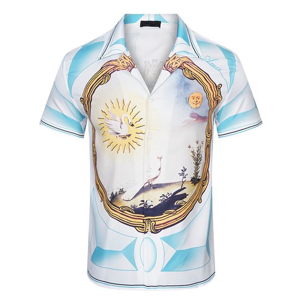men's casual beach shirts men summer short sleeve silk bowling shirt man cardigan blouse fashion hawaii floral print luxury designer dr, White;black
men's casual beach shirts men summer short sleeve silk bowling shirt man cardigan blouse fashion hawaii floral print luxury designer dr, White;black