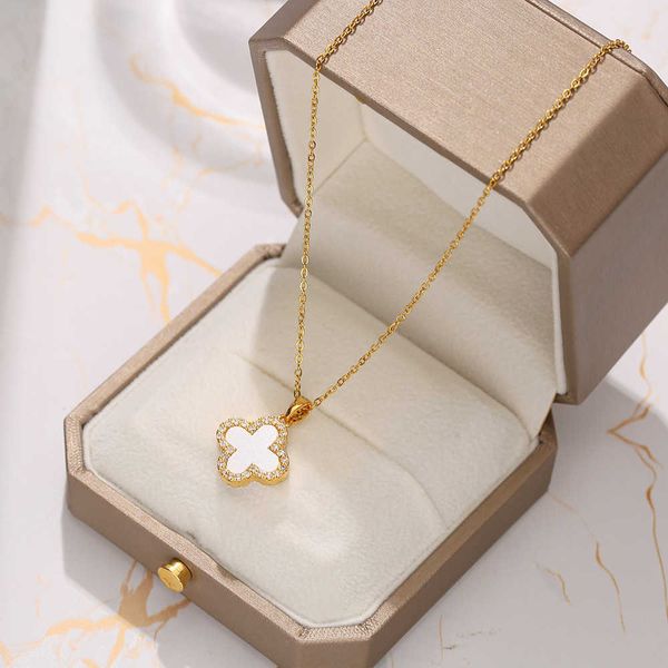gold luxury full diamond clover necklace women's black-and-white double-sided design sense net red clavicle 18k gold-plated neck chain, Silver
gold luxury full diamond clover necklace women's black-and-white double-sided design sense net red clavicle 18k gold-plated neck chain, Silver
