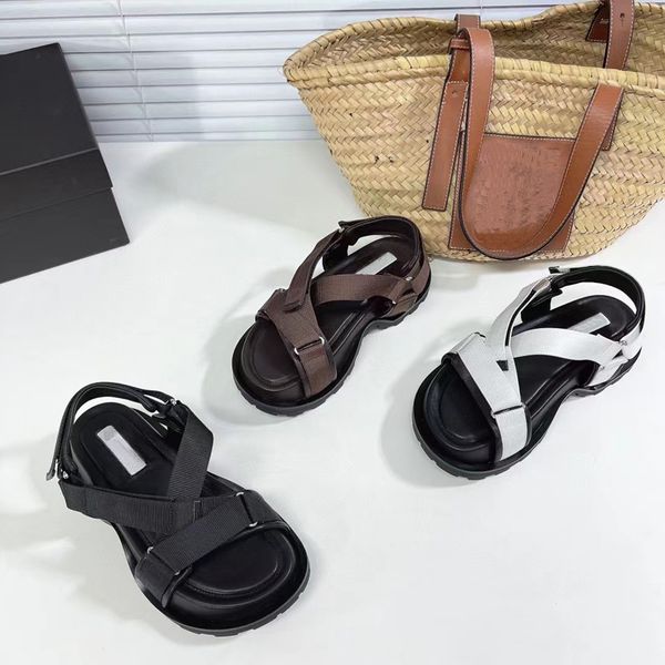2023 designer luxury classic nylon buckle straps sandals womens genuine leather non-slip wear-resistant slippers lady outdoor casual soft bo, Black
2023 designer luxury classic nylon buckle straps sandals womens genuine leather non-slip wear-resistant slippers lady outdoor casual soft bo, Black