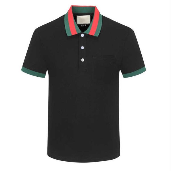 designer tshirt men polo shirt short sleeve tshirts mens polos business clothing embroidered collar details sweatshirt multi-color tee, White;black
designer tshirt men polo shirt short sleeve tshirts mens polos business clothing embroidered collar details sweatshirt multi-color tee, White;black