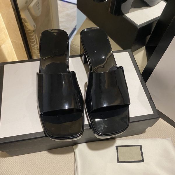 designer sandal beach shoes women's thick sole sandals rubber slippers letter shiny leather heel sandals, Black
designer sandal beach shoes women's thick sole sandals rubber slippers letter shiny leather heel sandals, Black