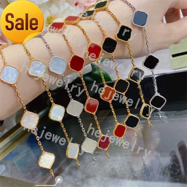 luxury designer bracelet for women 4 four leaf clover charm bracelet 18k gold jewelry agate shell mother of pearl chain fashion wedding enga, Golden;silver
luxury designer bracelet for women 4 four leaf clover charm bracelet 18k gold jewelry agate shell mother of pearl chain fashion wedding enga, Golden;silver
