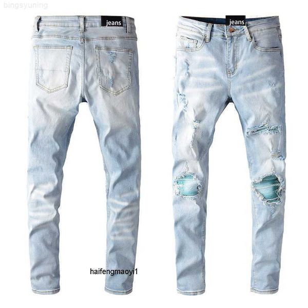 patch amirs men's hole jeans designer fashion light pants cool stylish color leisure ripped brand young men t5yd, Blue
patch amirs men's hole jeans designer fashion light pants cool stylish color leisure ripped brand young men t5yd, Blue
