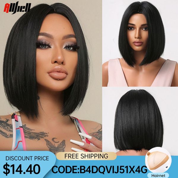 short black bob synthetic wigs for women middle part straight hair heat resistant wigs african female natural daily party usefac
short black bob synthetic wigs for women middle part straight hair heat resistant wigs african female natural daily party usefac