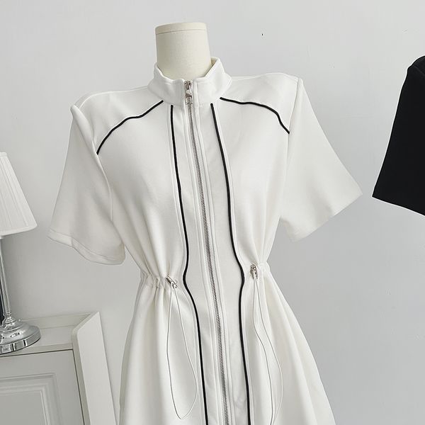 high end loose fitting and slimming dress 2023 summer sports style zipper design with contrast color skirt for women's clothing 1fn9, Black;gray
high end loose fitting and slimming dress 2023 summer sports style zipper design with contrast color skirt for women's clothing 1fn9, Black;gray