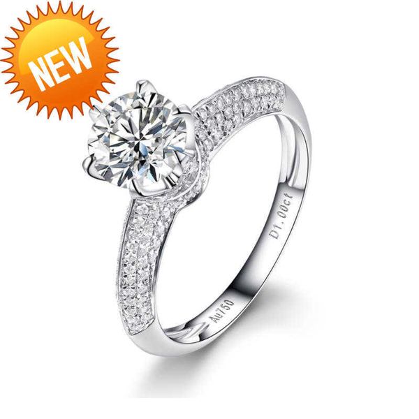 classic 6 claws luxury group setting moissanite women's rings d/f color vvs test positive certified diamond included certificate, Slivery;golden
classic 6 claws luxury group setting moissanite women's rings d/f color vvs test positive certified diamond included certificate, Slivery;golden