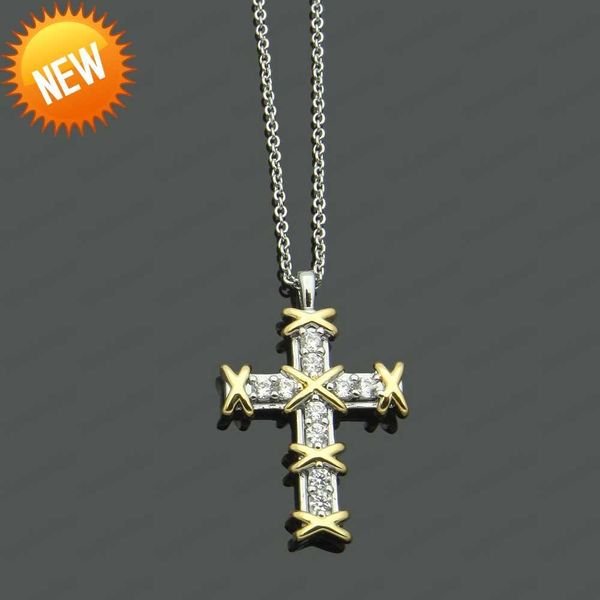 luxury designer gold cross diamond necklace cross earrings set styling original fashion classic bracelet women's jewelry gift with box, Silver
luxury designer gold cross diamond necklace cross earrings set styling original fashion classic bracelet women's jewelry gift with box, Silver