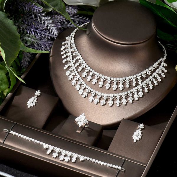 link, chain african two layers cubic pave saudi arabia white color wedding bridal necklace earrings jewelry sets for women, Black
link, chain african two layers cubic pave saudi arabia white color wedding bridal necklace earrings jewelry sets for women, Black
