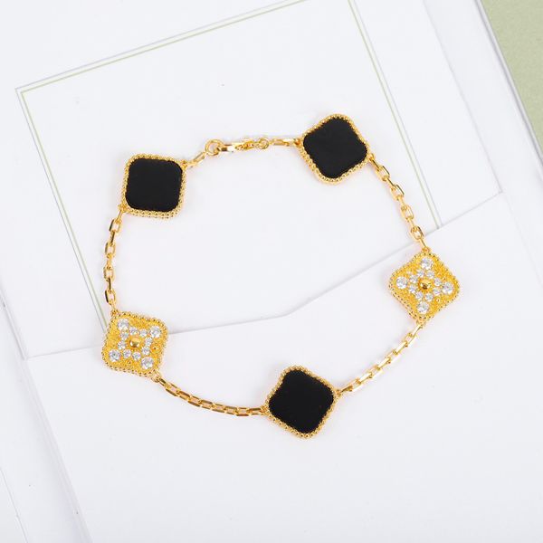woman charm bracelets four leaf clover designer van fashion luxury jewelry women chain bracelet jk, Golden;silver
woman charm bracelets four leaf clover designer van fashion luxury jewelry women chain bracelet jk, Golden;silver