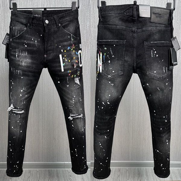 new men jeans hole light blue dark gray italy brand man long pants trousers streetwear denim skinny slim straight biker jean for d2 28-38 si
new men jeans hole light blue dark gray italy brand man long pants trousers streetwear denim skinny slim straight biker jean for d2 28-38 si