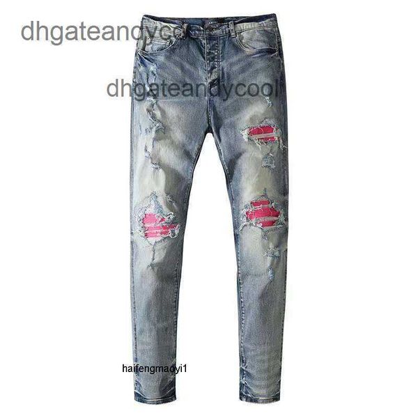 brand pant amirs worn stickers off fashion jeans yellow mud designer hole jean mens large damage slim fit small foot elastic jeans men', Blue
brand pant amirs worn stickers off fashion jeans yellow mud designer hole jean mens large damage slim fit small foot elastic jeans men', Blue