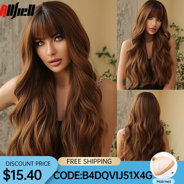 long wavy brown ombre synthetic wigs natural hair womens wave wigs with bangs heat resistant daily cosaply use for black womenfactory direc
long wavy brown ombre synthetic wigs natural hair womens wave wigs with bangs heat resistant daily cosaply use for black womenfactory direc