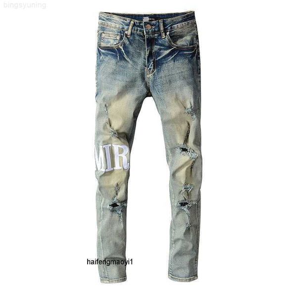 blue amirs men's jeans designer light fashion pants cool stylish leisure street ripped brand high embroidery patch elastic slim fit hol 
blue amirs men's jeans designer light fashion pants cool stylish leisure street ripped brand high embroidery patch elastic slim fit hol