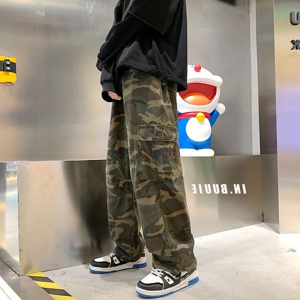 godlikeu camouflage pants for men korean men baggy pants multiple pockets loose straight wide leg pants, Black
godlikeu camouflage pants for men korean men baggy pants multiple pockets loose straight wide leg pants, Black