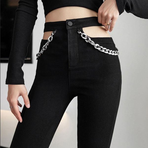 jeans chain cotton jean women hollow out fashion jeans woman high waist pants straight leg black denim clothing streetwear, Blue
jeans chain cotton jean women hollow out fashion jeans woman high waist pants straight leg black denim clothing streetwear, Blue