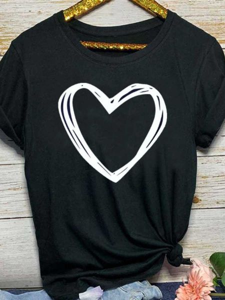 heart print t shirt women short sleeve o neck loose tshirt summer women causal tee shirt clothes camisetas mujer, White
heart print t shirt women short sleeve o neck loose tshirt summer women causal tee shirt clothes camisetas mujer, White