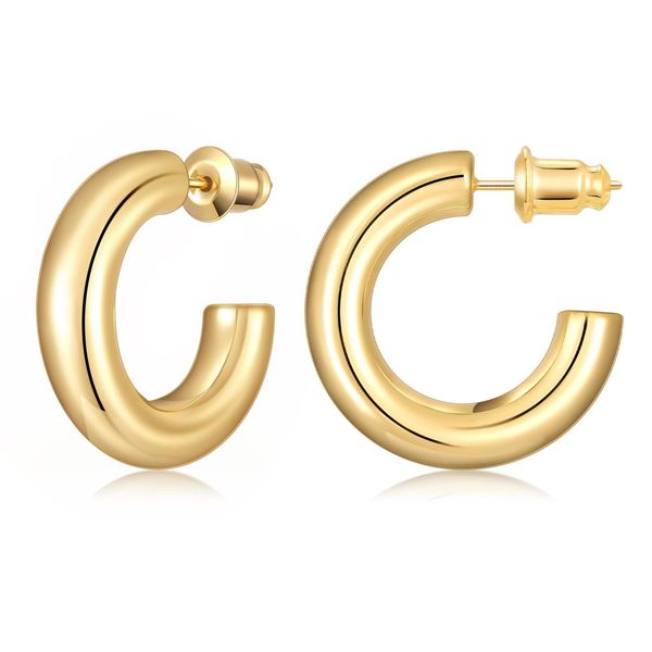 hoop huggie vonmoos hoop earrings for women 14k real gold plated copper hoop with 925 sterling silver post cute modern jewelry for women 230, Golden;silver
hoop huggie vonmoos hoop earrings for women 14k real gold plated copper hoop with 925 sterling silver post cute modern jewelry for women 230, Golden;silver