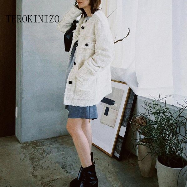 fur terokinizo japan style solid color wool blends temperament allmatch long sleeve jackets women autumn winter new arrival coats, Black
fur terokinizo japan style solid color wool blends temperament allmatch long sleeve jackets women autumn winter new arrival coats, Black