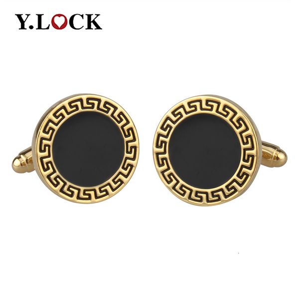 cuff links vintage decorative pattern cufflinks black enamel epoxy round plated golden men cufflinks festival gift wholesale customizing 230, Silver
cuff links vintage decorative pattern cufflinks black enamel epoxy round plated golden men cufflinks festival gift wholesale customizing 230, Silver