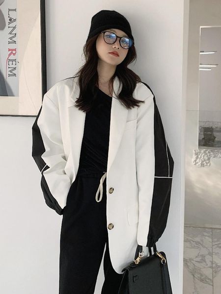 pants lanmrem patchwork color block blazer for women pockets lapel long sleeve loose casual coat female fashion 2022 autumn 2n859, White
pants lanmrem patchwork color block blazer for women pockets lapel long sleeve loose casual coat female fashion 2022 autumn 2n859, White