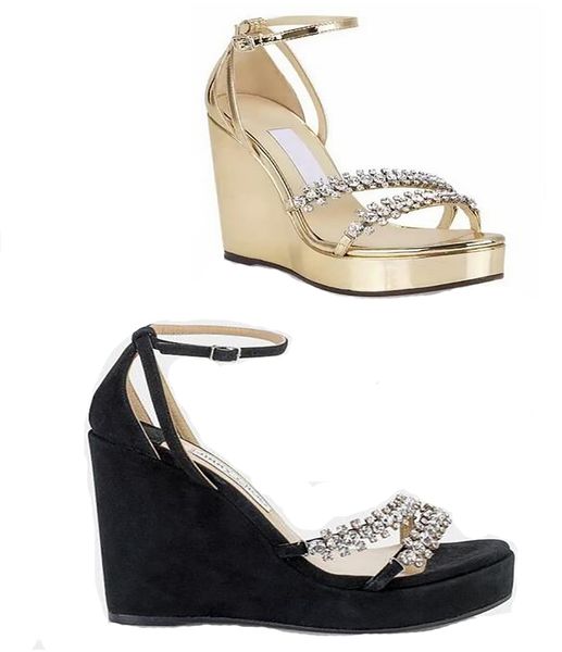 women sandal designer bing wedge ankle strap open toe comfort latte nappa leather crystals two toe straps high heels dress party wedding eu3, Black
women sandal designer bing wedge ankle strap open toe comfort latte nappa leather crystals two toe straps high heels dress party wedding eu3, Black