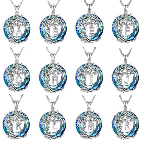 creative jewelry with crystal tree 26 english letter pendant necklace for women girls jewelry gifts, Silver
creative jewelry with crystal tree 26 english letter pendant necklace for women girls jewelry gifts, Silver