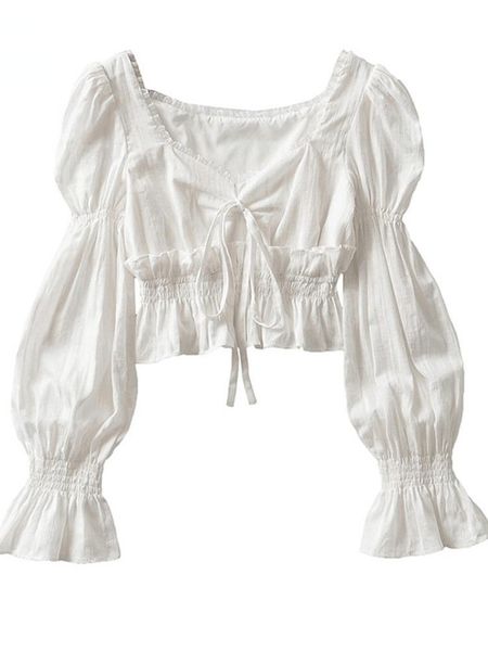 t-shirt french pleated lantern long sleeve shirt for women's 2022 spring and autumn new vintage white square collar blouse female
t-shirt french pleated lantern long sleeve shirt for women's 2022 spring and autumn new vintage white square collar blouse female
