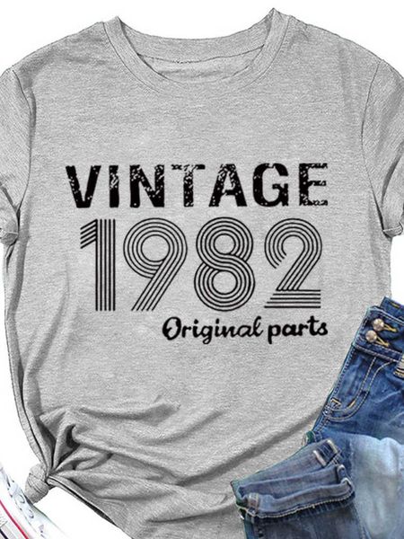 vintage 1982 original print women t shirt short sleeve o neck loose women tshirt ladies tee shirt camisetas mujer, White
vintage 1982 original print women t shirt short sleeve o neck loose women tshirt ladies tee shirt camisetas mujer, White