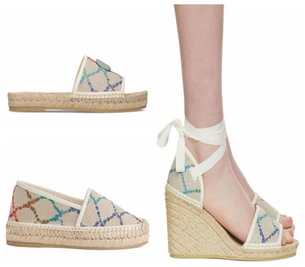 2022 womens colorful platform slippers 55mm canvas covered platform sandals espadrille wedges shoes woman1709954, Black
2022 womens colorful platform slippers 55mm canvas covered platform sandals espadrille wedges shoes woman1709954, Black
