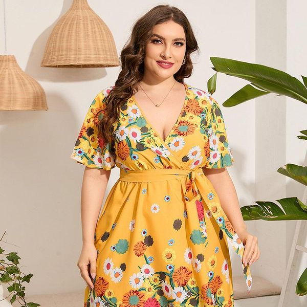 dresses v neck plus size women dress short sleeve lace up print floral party dress 2022 new casual vacation long dress xl5xl, Black
dresses v neck plus size women dress short sleeve lace up print floral party dress 2022 new casual vacation long dress xl5xl, Black