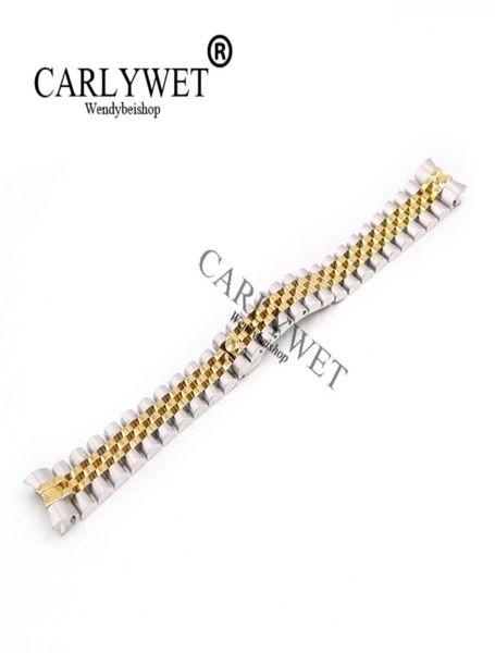 carlywet 20mm whole stainless steel jubilee two tone gold solid screw links wrist watch strap bracelet with curved end3302215, Black;brown
carlywet 20mm whole stainless steel jubilee two tone gold solid screw links wrist watch strap bracelet with curved end3302215, Black;brown