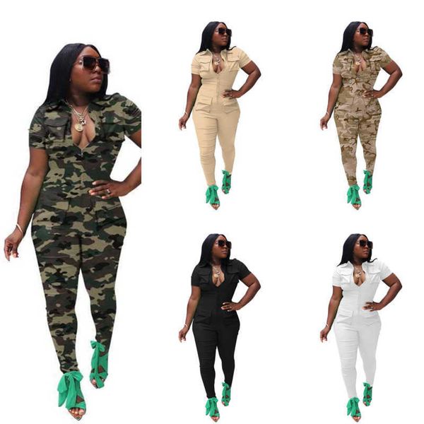 designer jumpsuit women clothing solid color zipper camouflage work clothes pocket pants ladies fashion casual romper, White
designer jumpsuit women clothing solid color zipper camouflage work clothes pocket pants ladies fashion casual romper, White