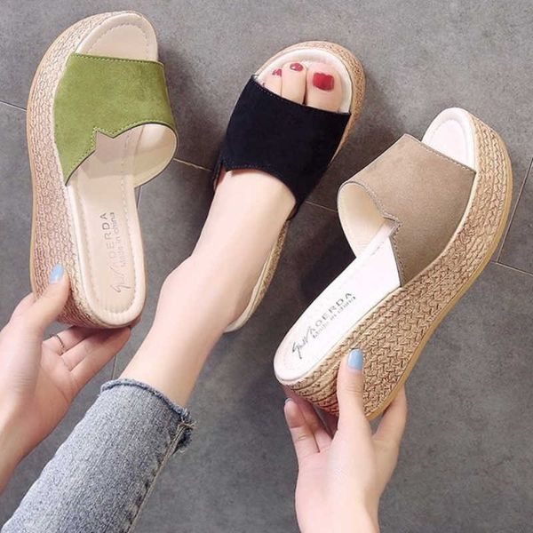 slippers platform sandals women 2022 new korean fashion wedge shoes ladies high heels thick bottom mules summer casual female slippers j2305, Black
slippers platform sandals women 2022 new korean fashion wedge shoes ladies high heels thick bottom mules summer casual female slippers j2305, Black