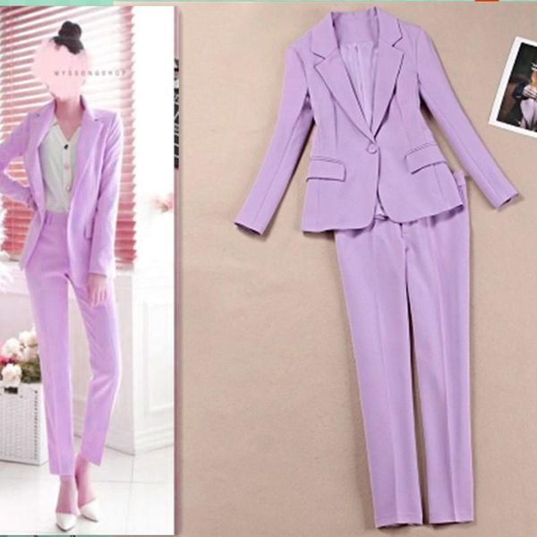 pants 2 piece outfits for women fashion purple suit female professional wear twopiece spring and autumn new autumn, White
pants 2 piece outfits for women fashion purple suit female professional wear twopiece spring and autumn new autumn, White
