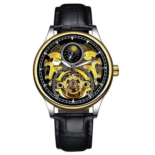 luxury men's automatic mechanical watch fashion trend casual men's watch waterproof luminous belt watch, Slivery;black
luxury men's automatic mechanical watch fashion trend casual men's watch waterproof luminous belt watch, Slivery;black