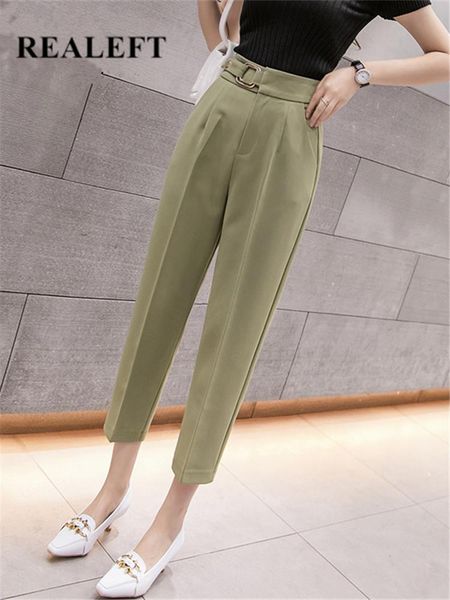 capris realeft spring summer 2022 new korean ol style women's formal harem pants pockets high waist office lady anklelength pants, Black;white
capris realeft spring summer 2022 new korean ol style women's formal harem pants pockets high waist office lady anklelength pants, Black;white