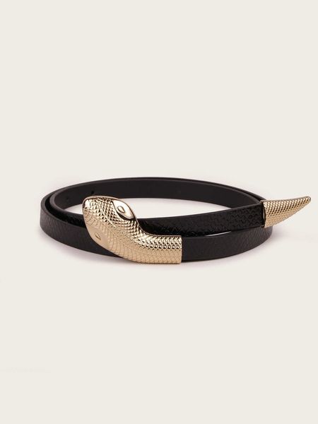 other fashion accessories wild personality women's snake buckle belt metal snake shape buckle female strap female leather belt western, Silver
other fashion accessories wild personality women's snake buckle belt metal snake shape buckle female strap female leather belt western, Silver