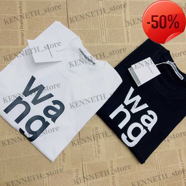 men's t-shirts 23ss new short-sleeved women's alexanders cotton loose classic letter wangs printing versatile fashion brand couple, White
men's t-shirts 23ss new short-sleeved women's alexanders cotton loose classic letter wangs printing versatile fashion brand couple, White