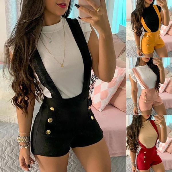 shorts summer women's strap shorts daily shorts for women fashion slim fit button short pants casual suspender romper jumpsuits 2022, White;black
shorts summer women's strap shorts daily shorts for women fashion slim fit button short pants casual suspender romper jumpsuits 2022, White;black