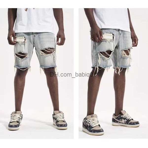 men's shorts european and american men's summer denim shorts retro worn-out burr hole large size knee length casual fashion high s, White;black
men's shorts european and american men's summer denim shorts retro worn-out burr hole large size knee length casual fashion high s, White;black