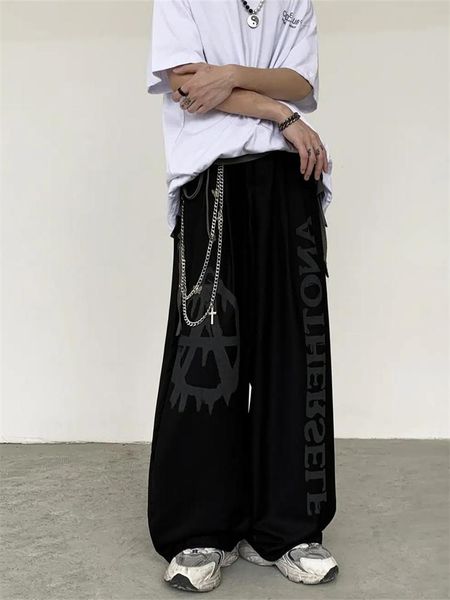 capris qweek gothic dark academia style wide leg pants mall goth streetwear grunge graffiti oversize chain straight trousers for female, Black;white
capris qweek gothic dark academia style wide leg pants mall goth streetwear grunge graffiti oversize chain straight trousers for female, Black;white